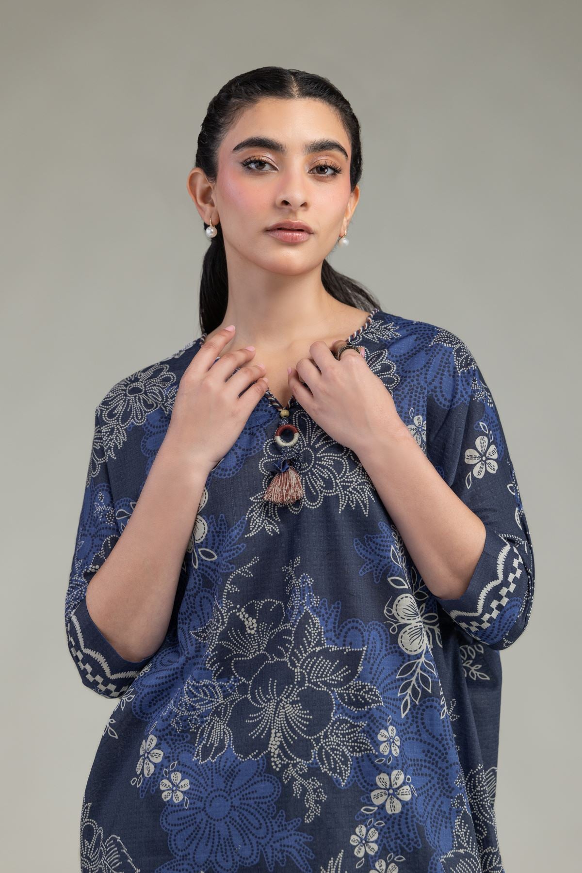 Short Floral Kurta