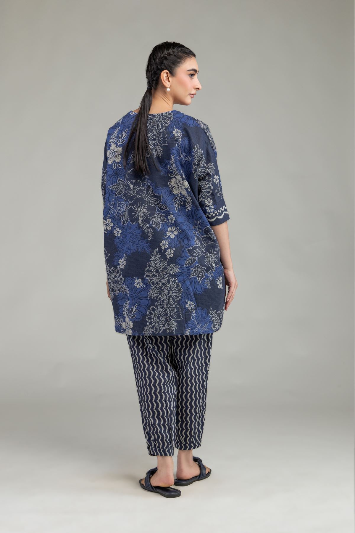 Short Floral Kurta