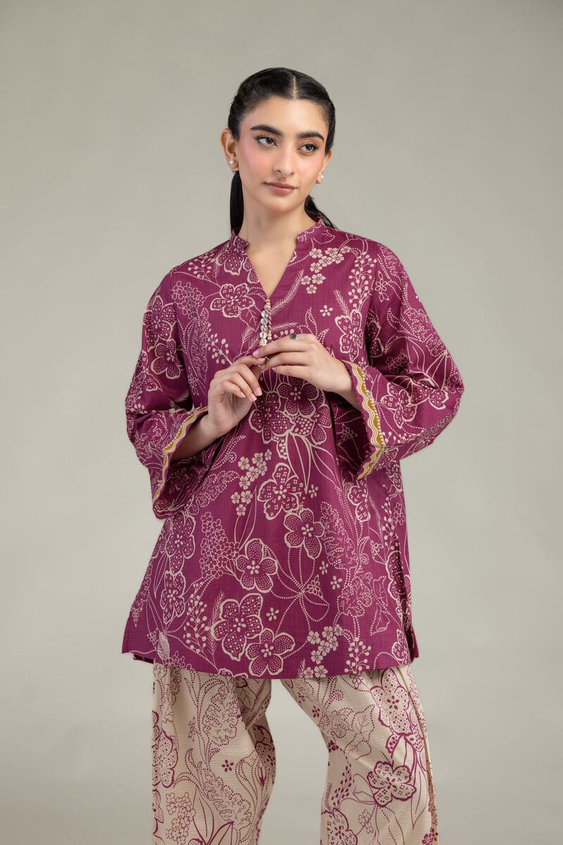 Short Floral Kurta