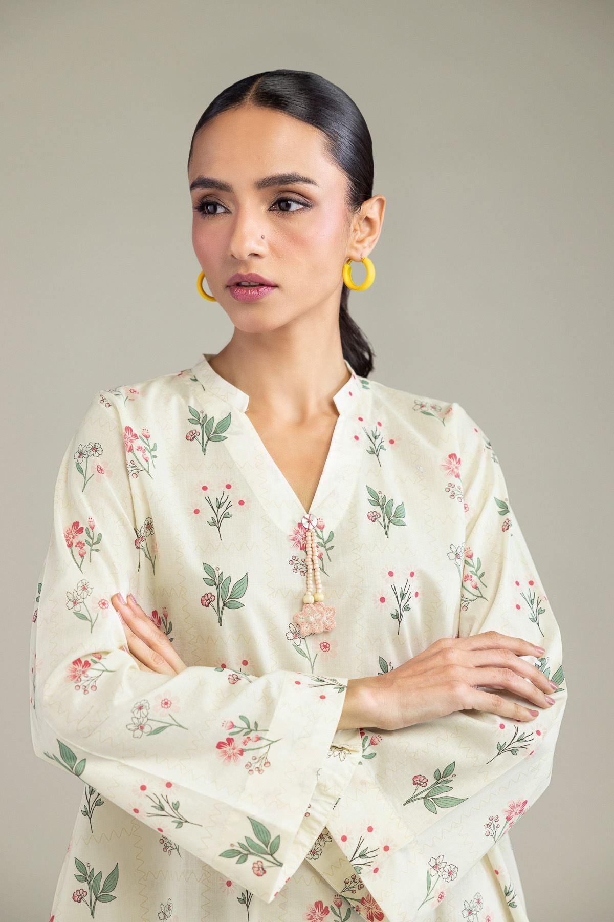 Floral Cambric Kurta