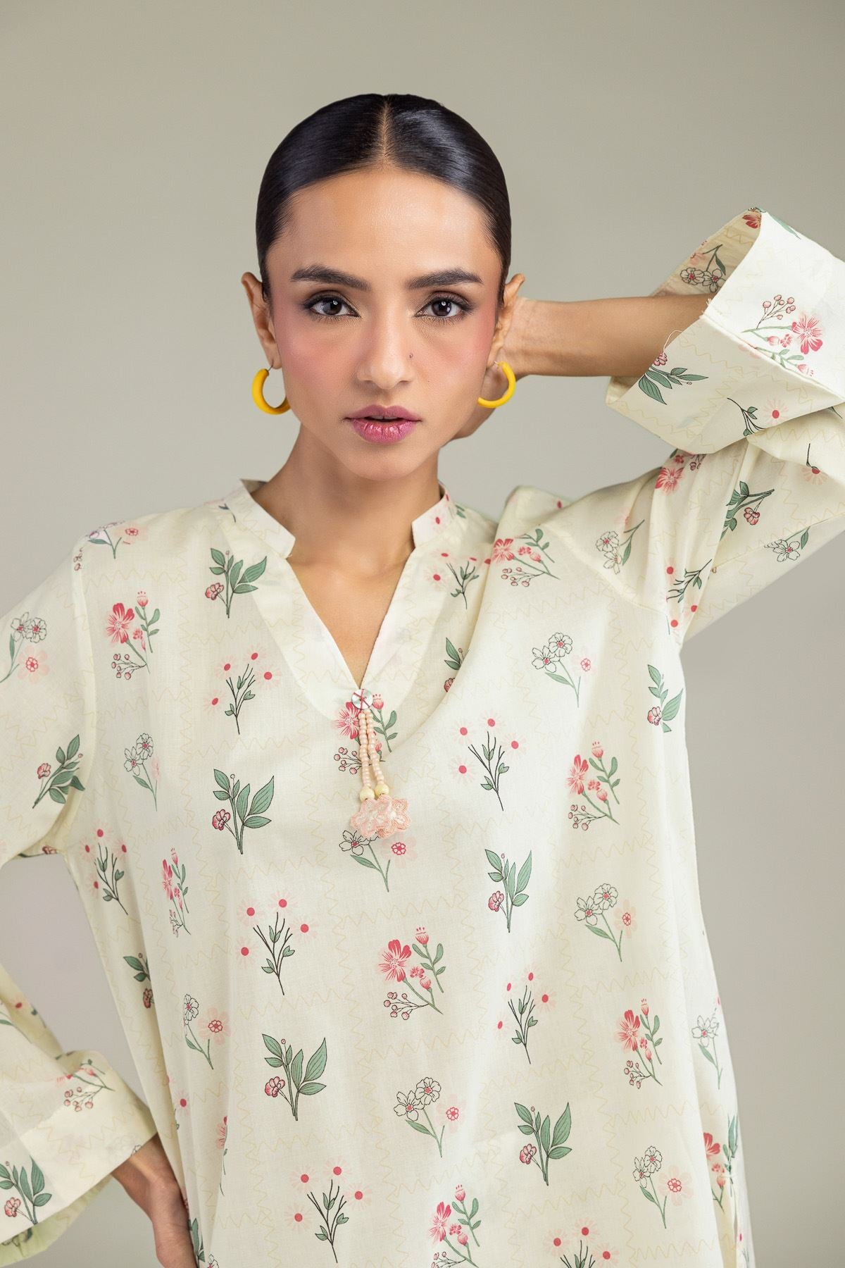 Floral Cambric Kurta