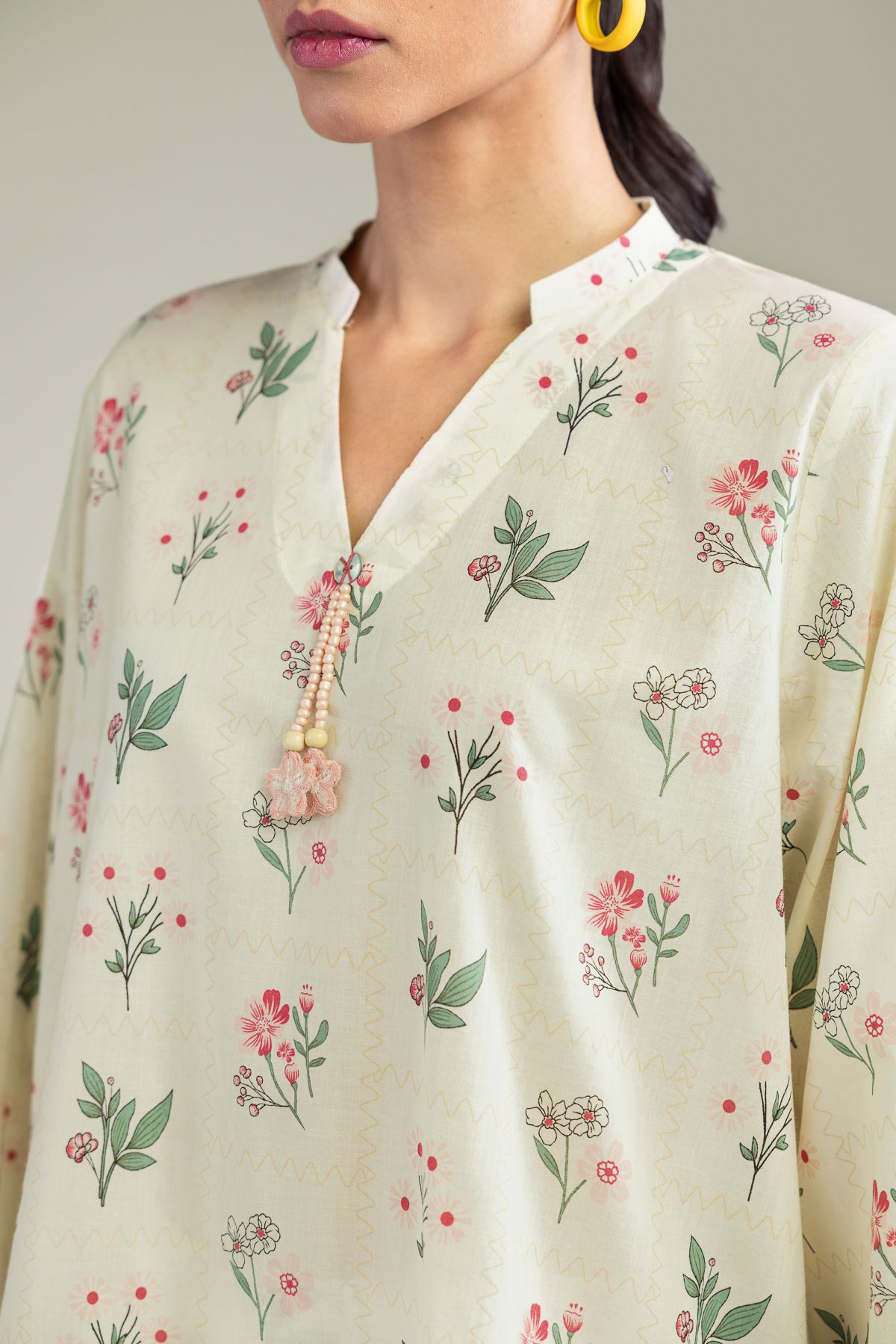 Floral Cambric Kurta