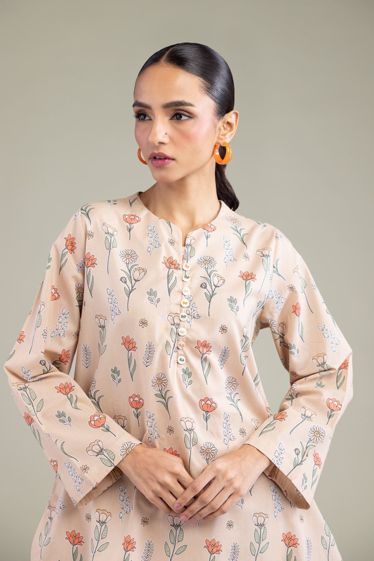 Floral Cambric Kurta