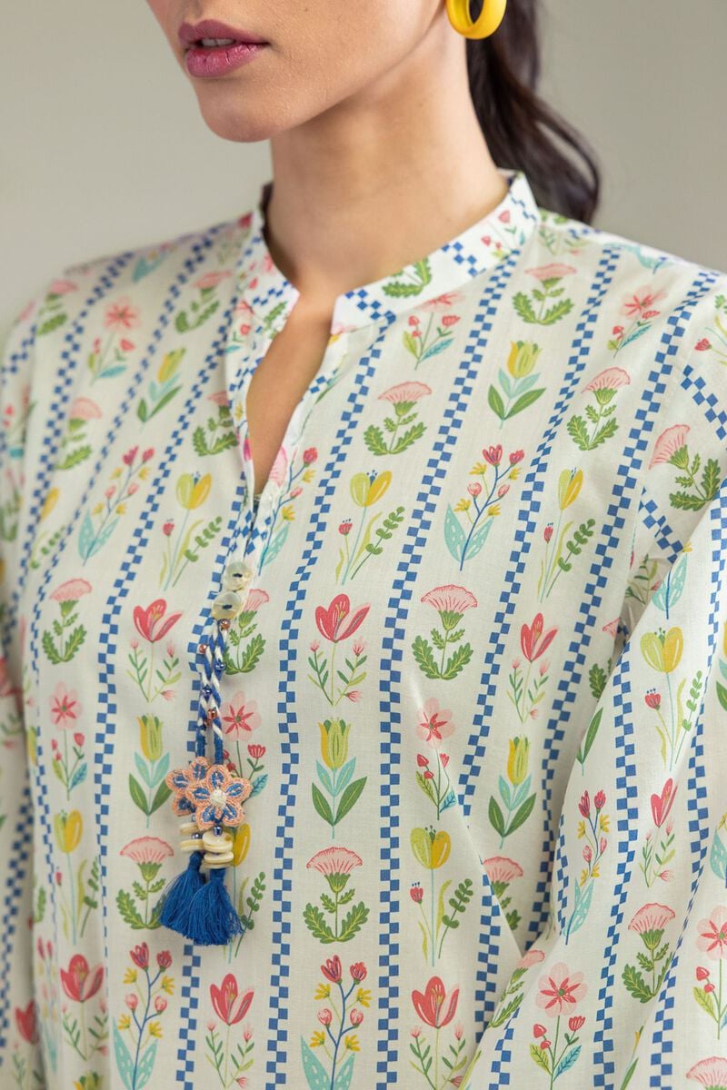 Floral Cambric Kurta