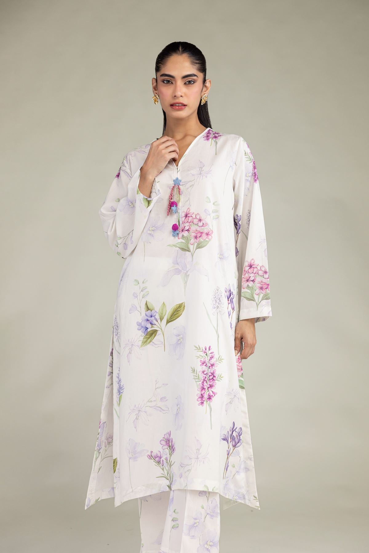 Floral Cotton Pants