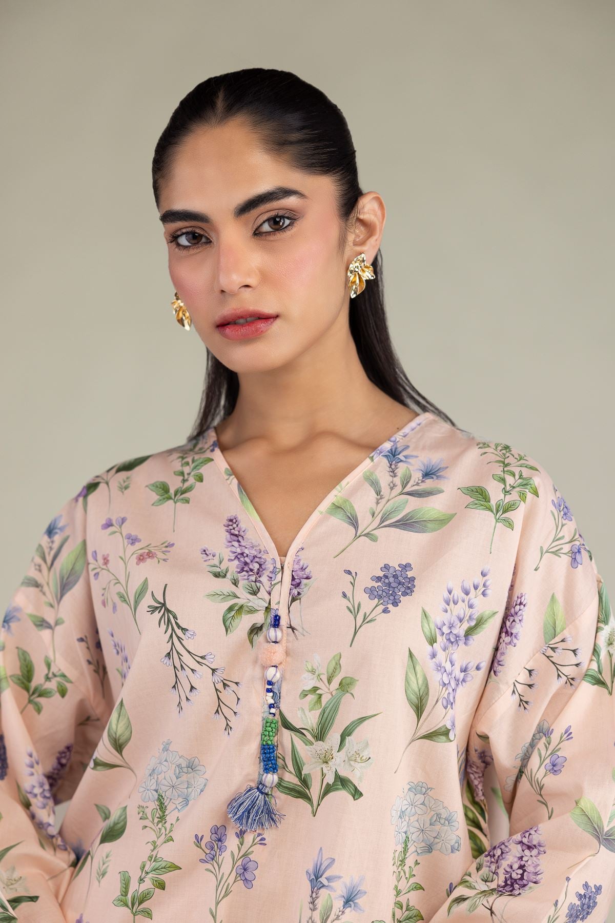 Short Floral Kurta