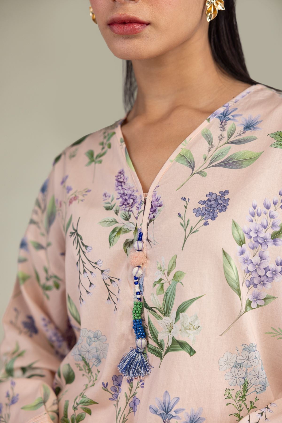 Short Floral Kurta