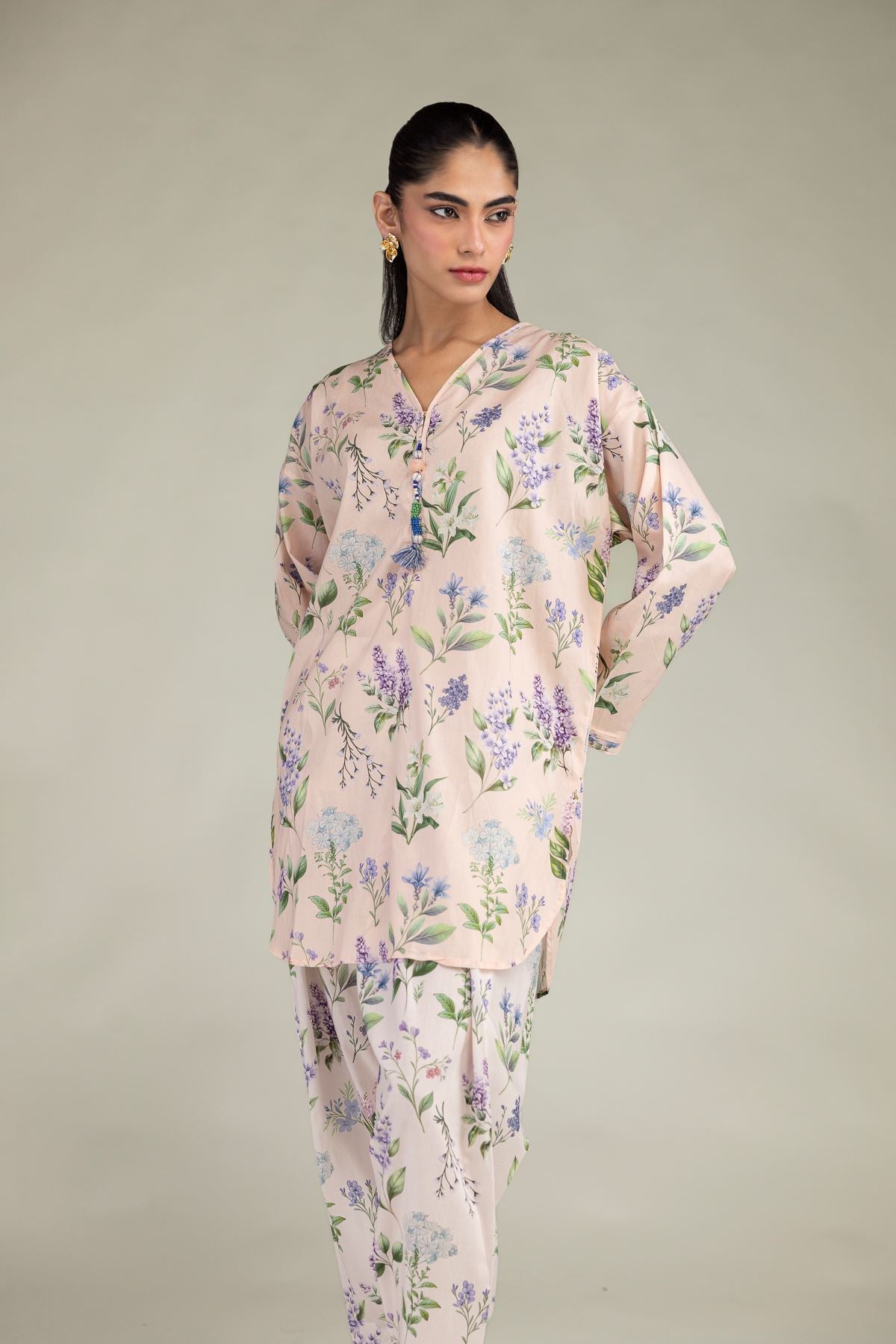 Short Floral Kurta