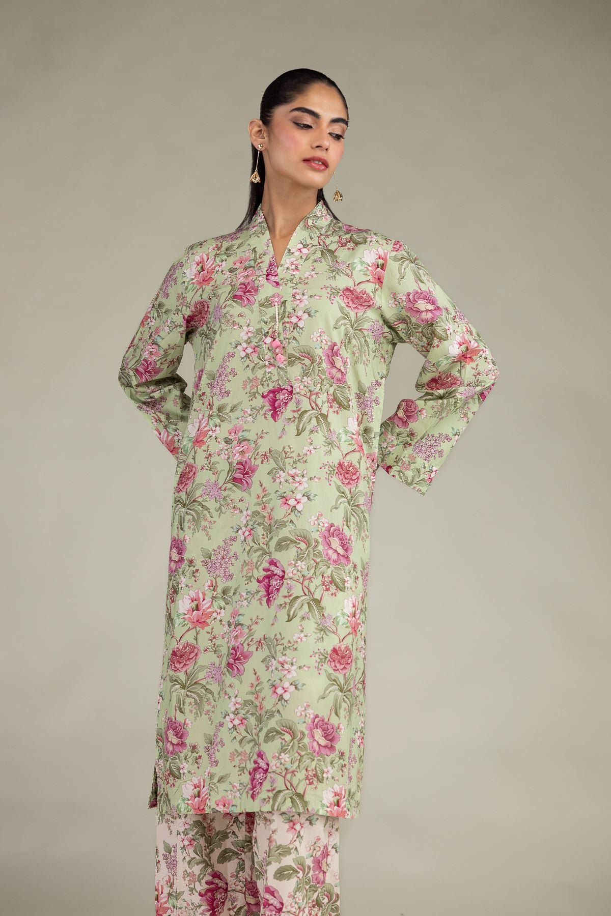 Floral Longline Kurta