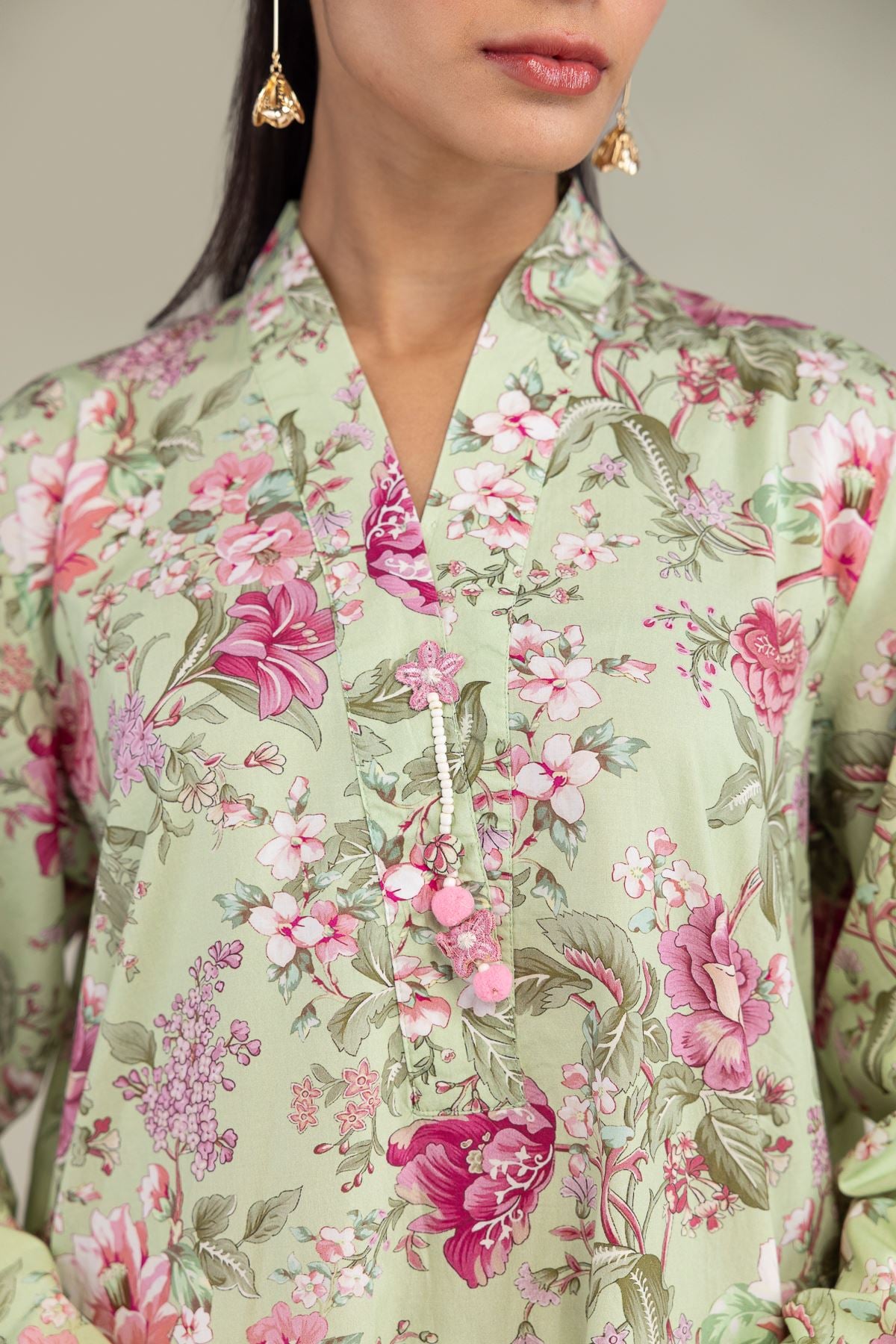 Floral Cotton Pants