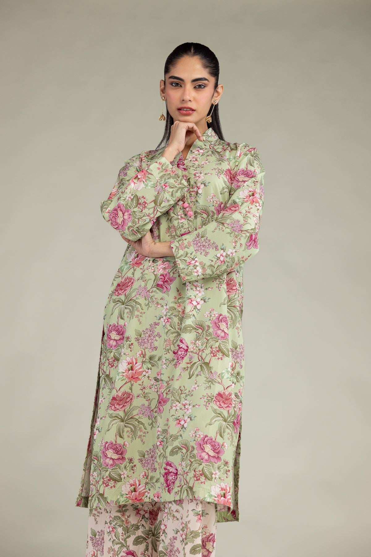Floral Longline Kurta