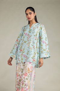 Blue V-Neck Kurta