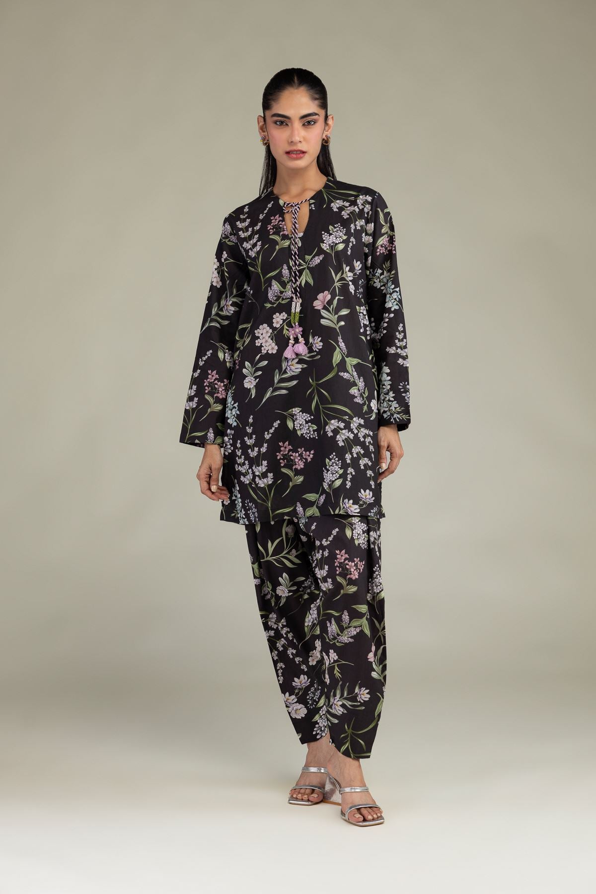 Black Floral Shalwar