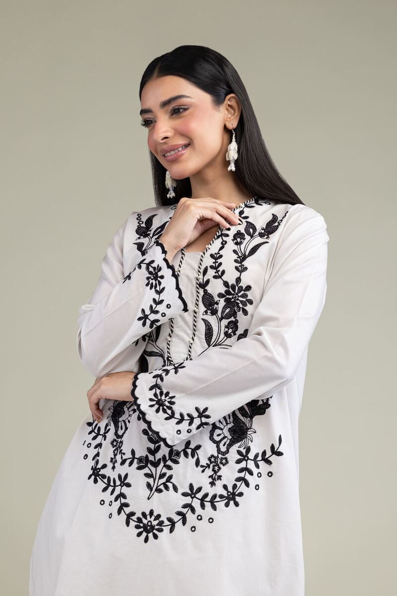 Floral V-Neck Kurta