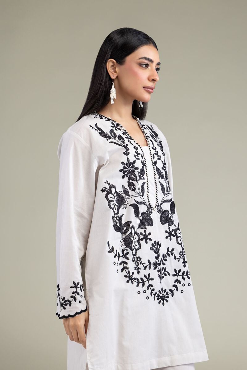 Floral V-Neck Kurta