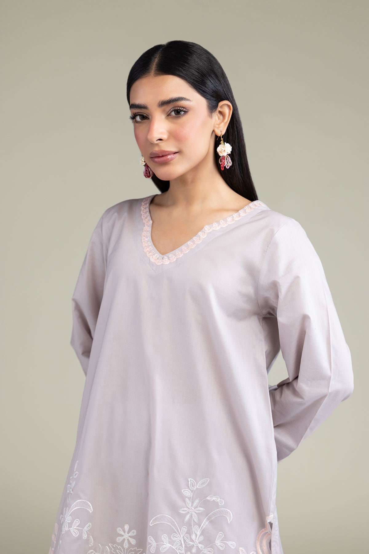 Floral Cambric Kurta