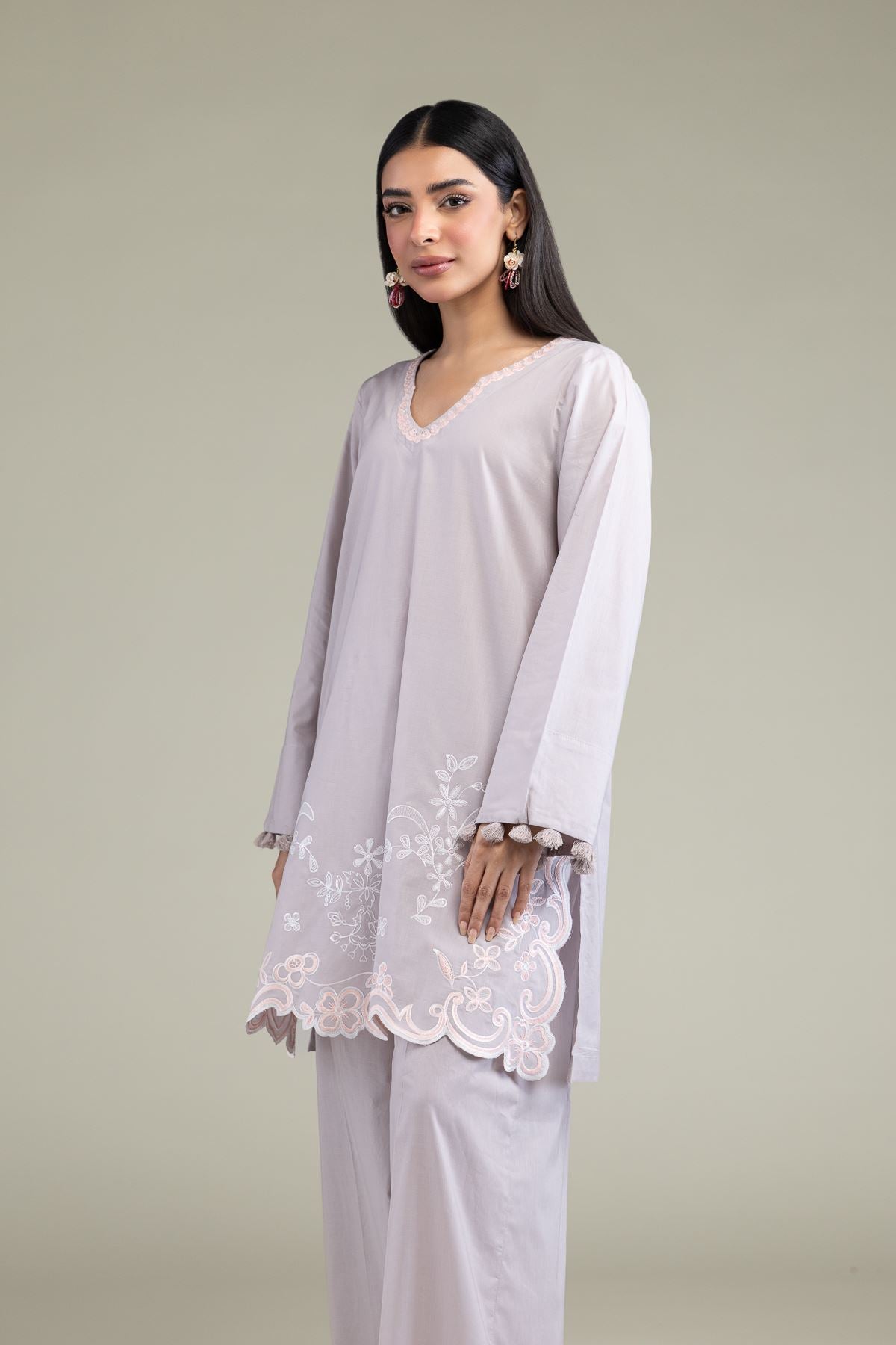 Floral Cambric Kurta