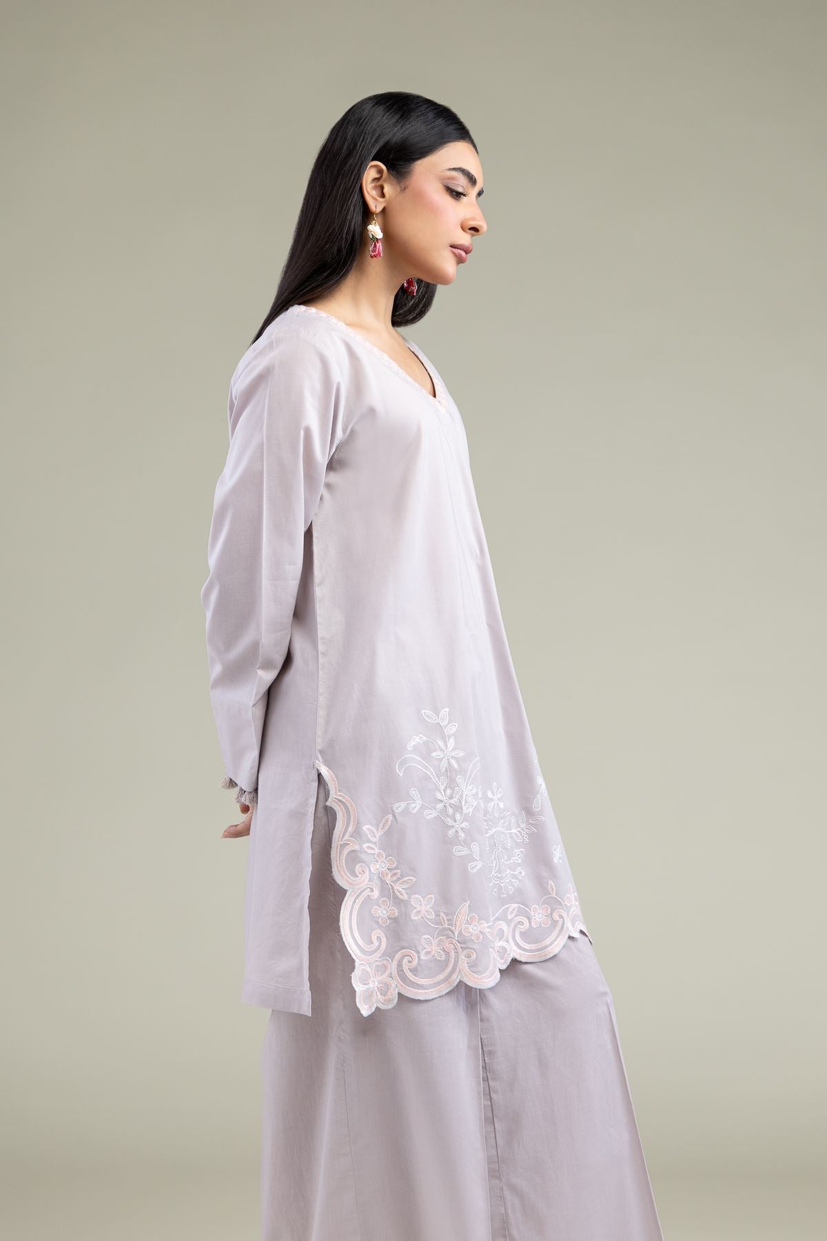 Floral Cambric Kurta
