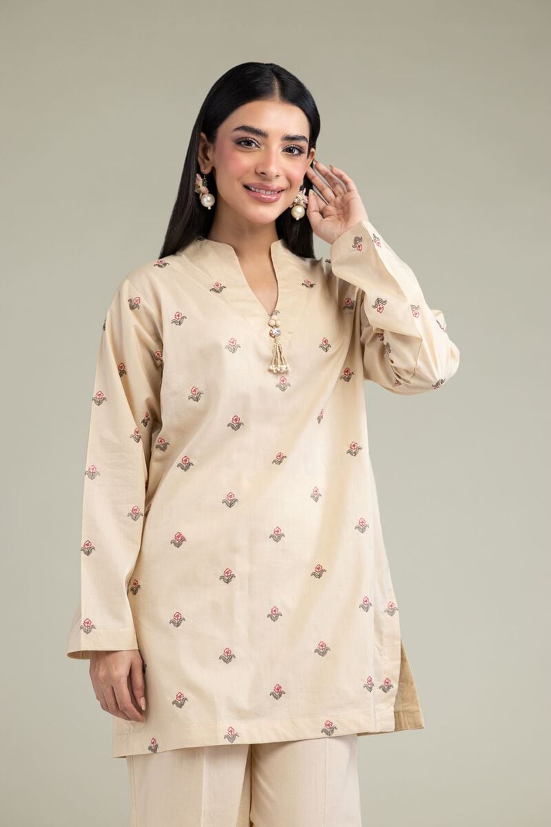 Floral V-Neck Kurta