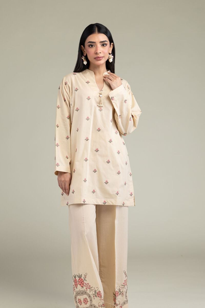 Floral V-Neck Kurta