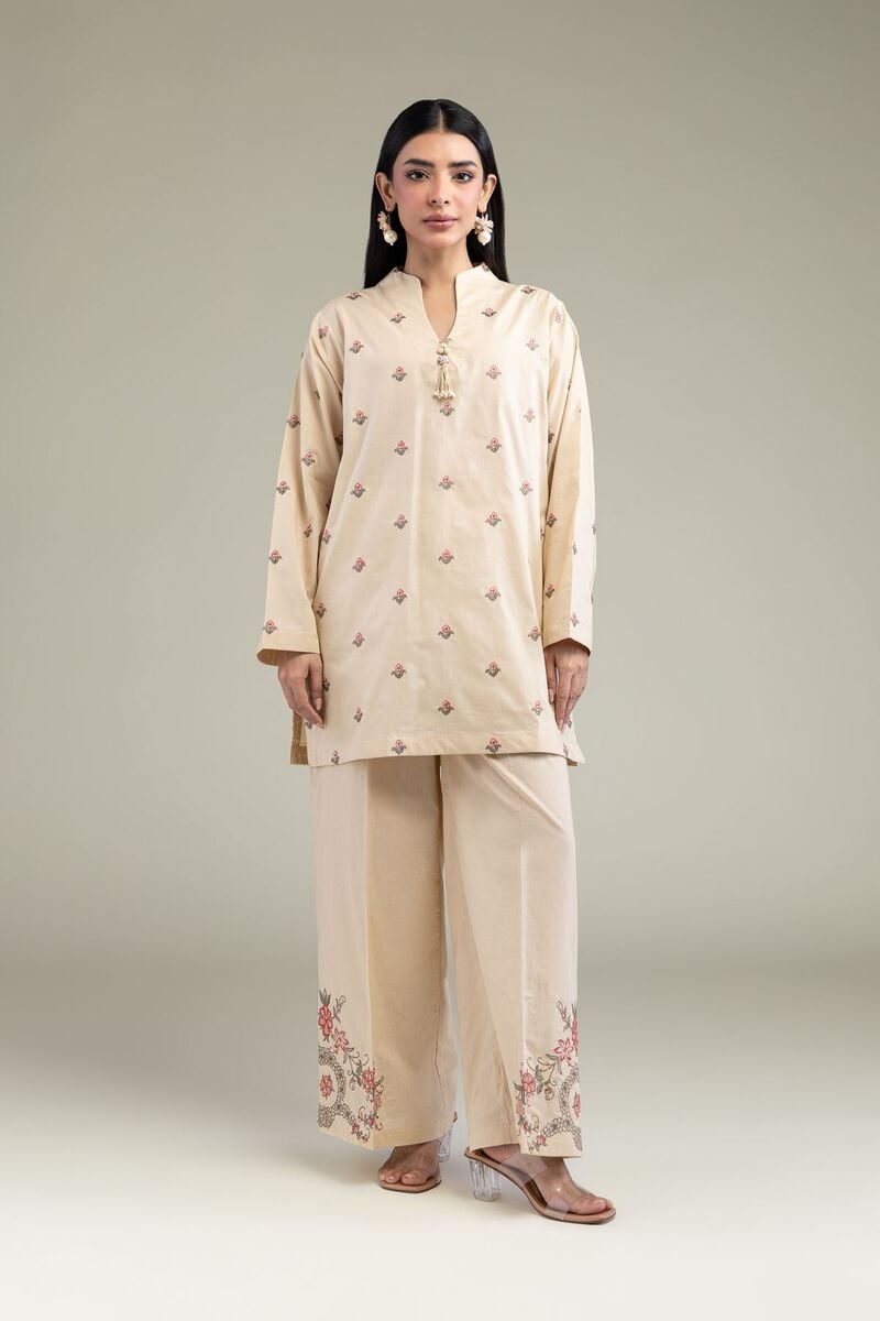 Floral V-Neck Kurta