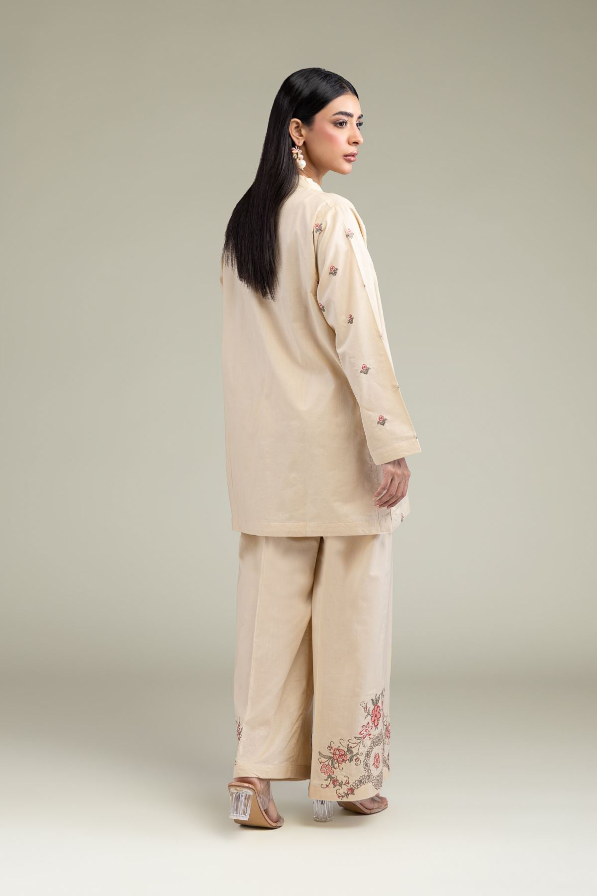 Floral V-Neck Kurta