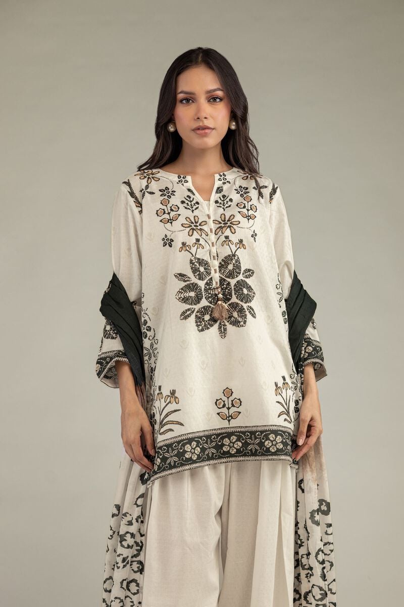 Short Floral Kurta