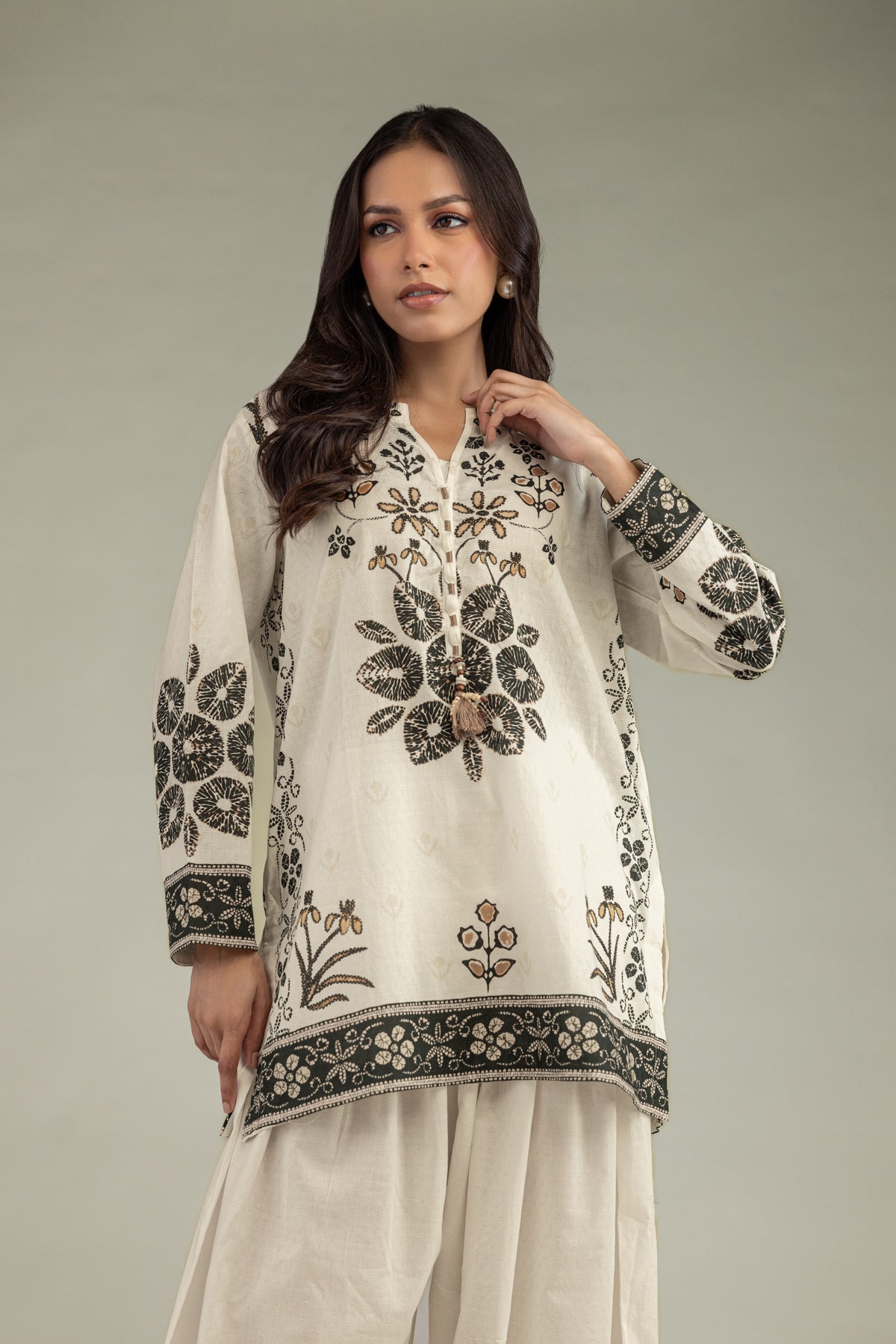 Short Floral Kurta