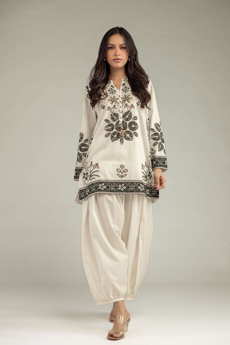 Short Floral Kurta