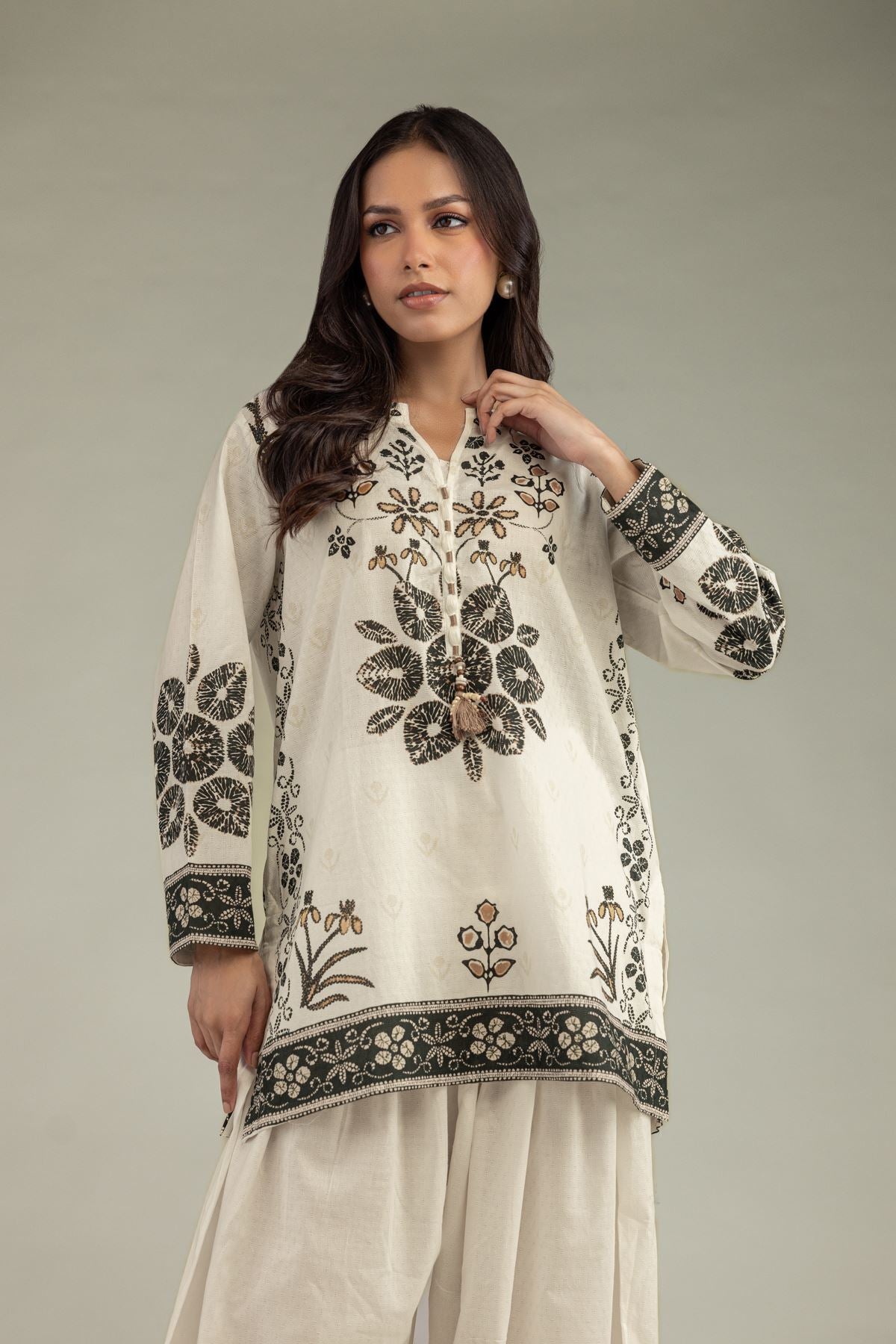 Short Floral Kurta
