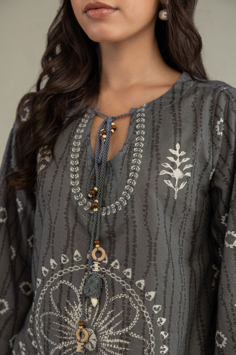 Gray Cotton Kurta