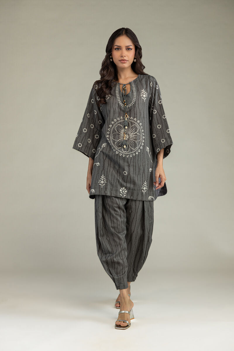 Gray Cotton Kurta
