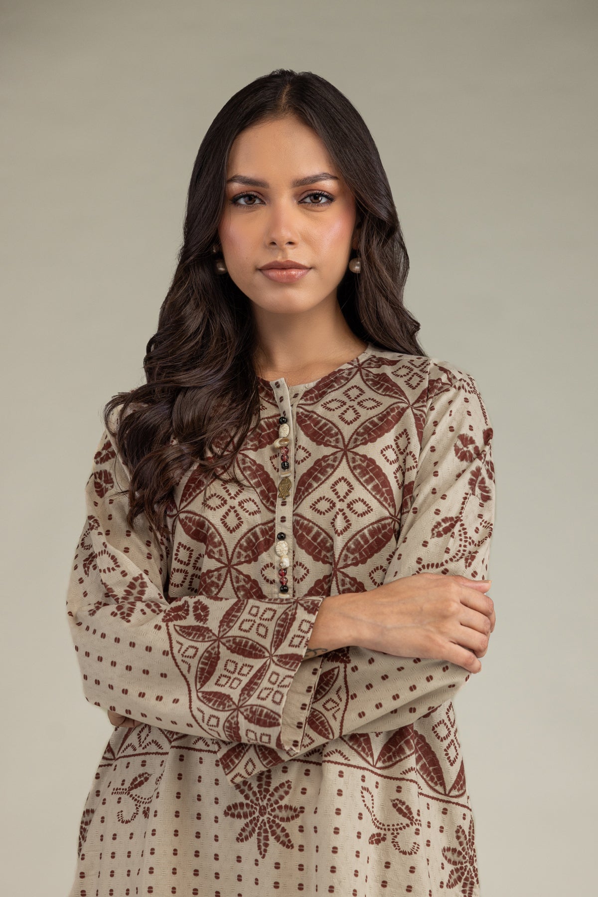 Beige Cotton Kurta