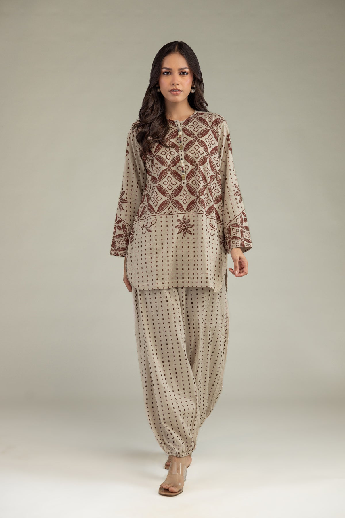 Beige Cotton Kurta