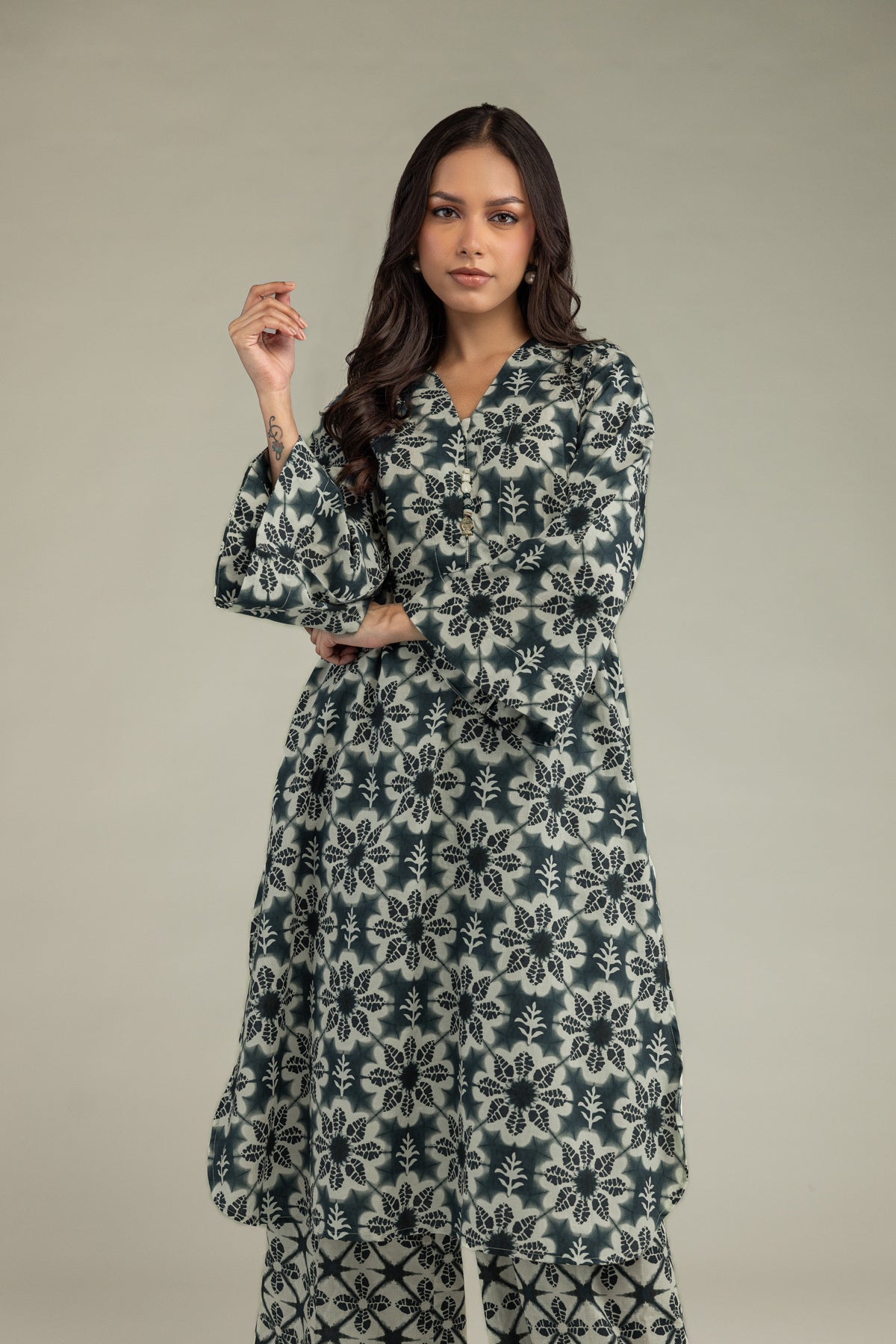 Floral Longline Kurta