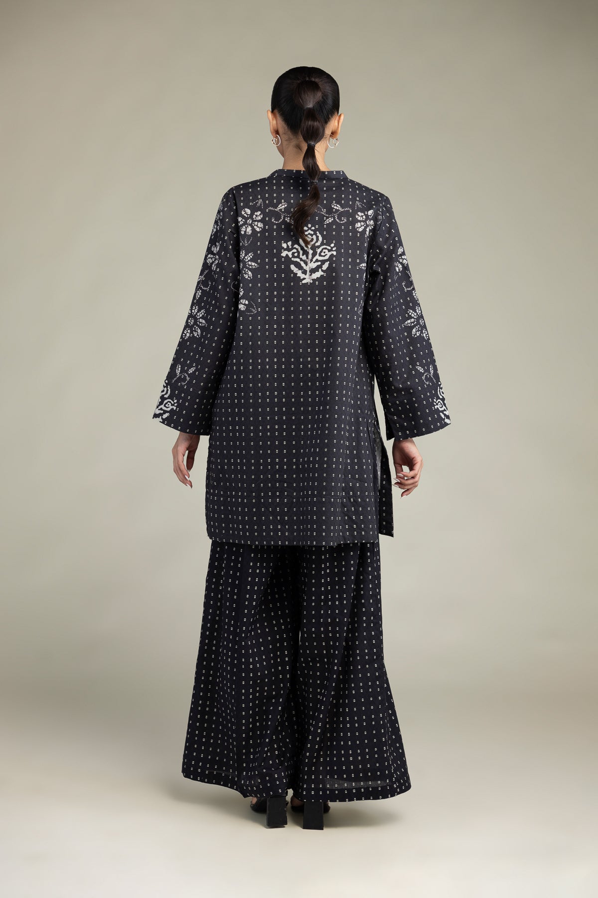 Printed V-Neck Kurta