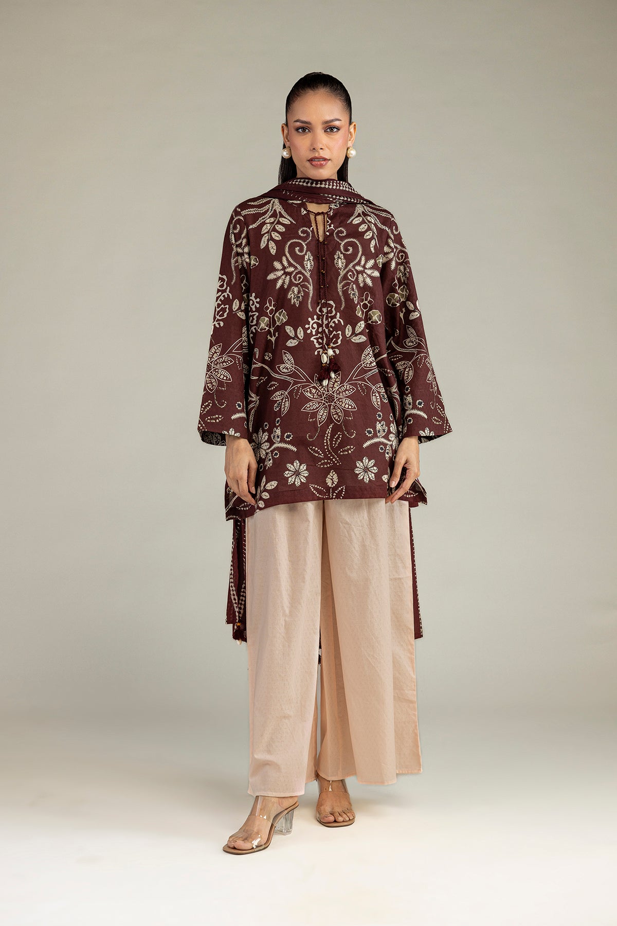 Beige Cotton Pants