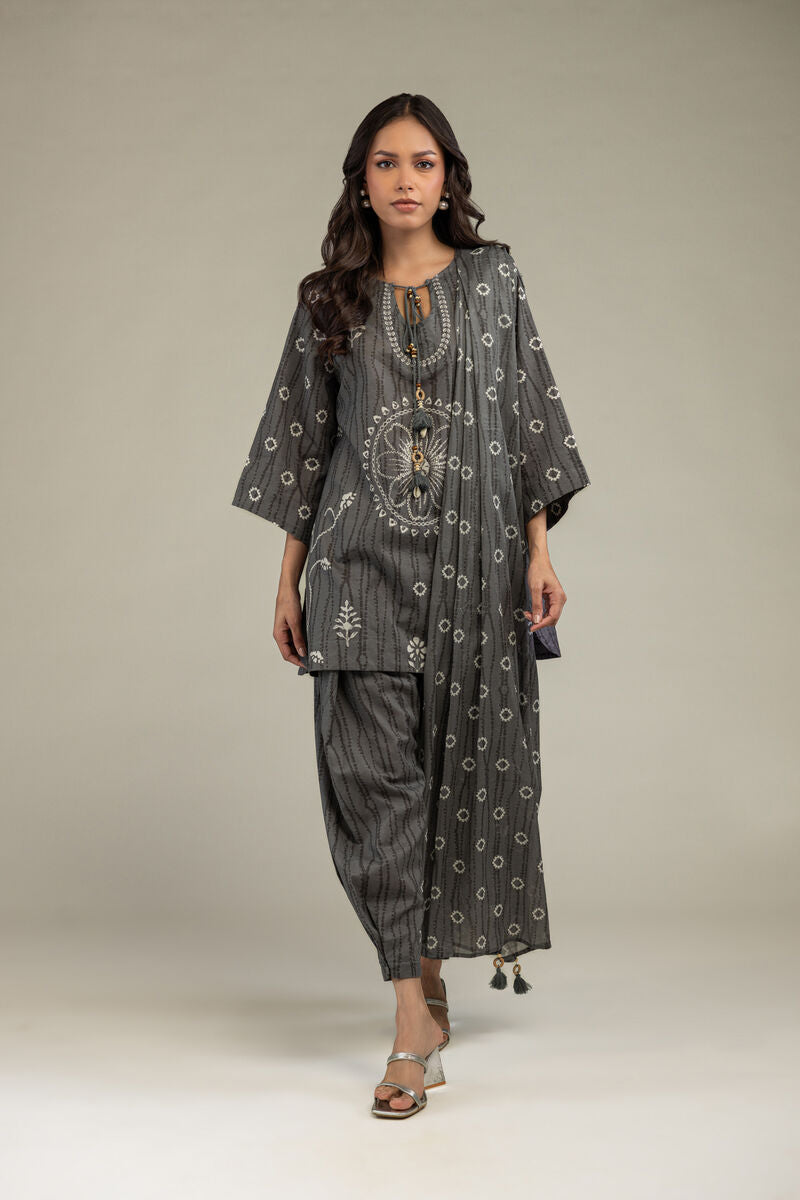 Gray Cotton Shalwar