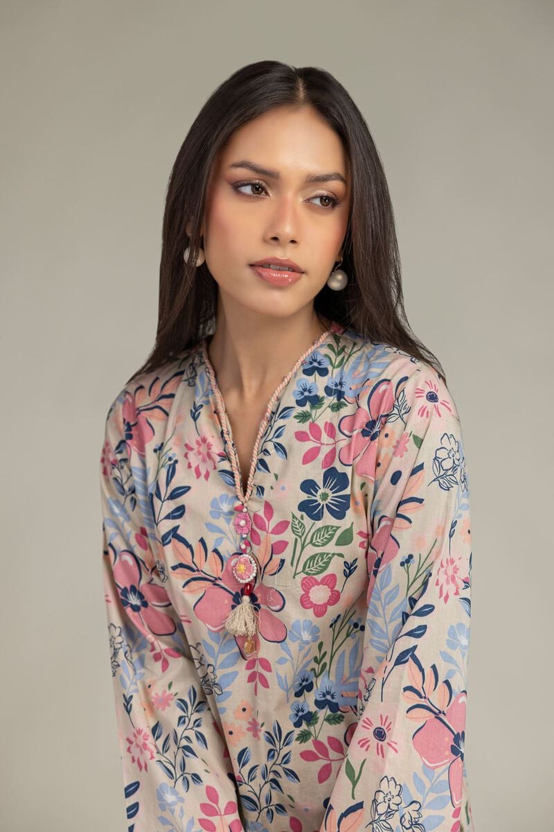 Short Floral Kurta