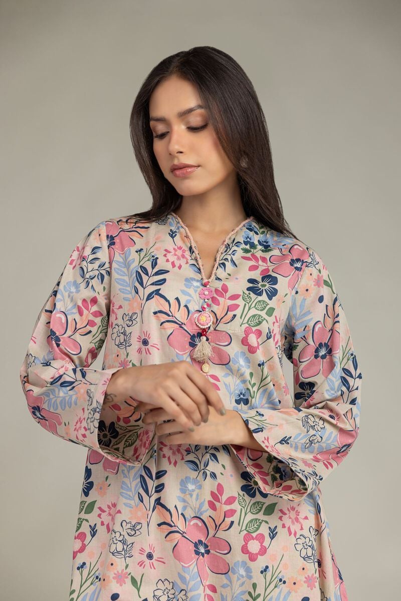 Short Floral Kurta