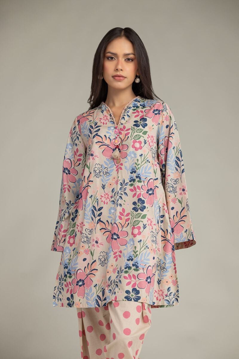 Short Floral Kurta