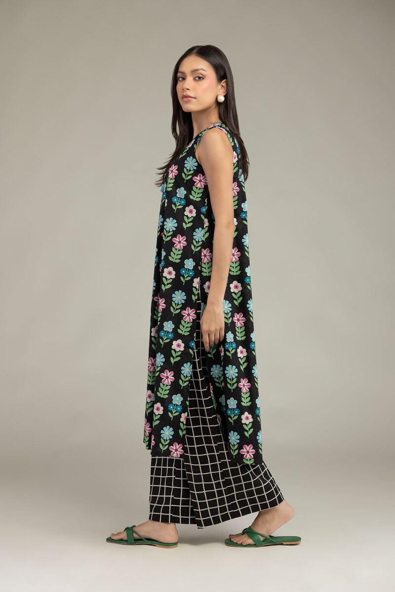 Black Printed Pants