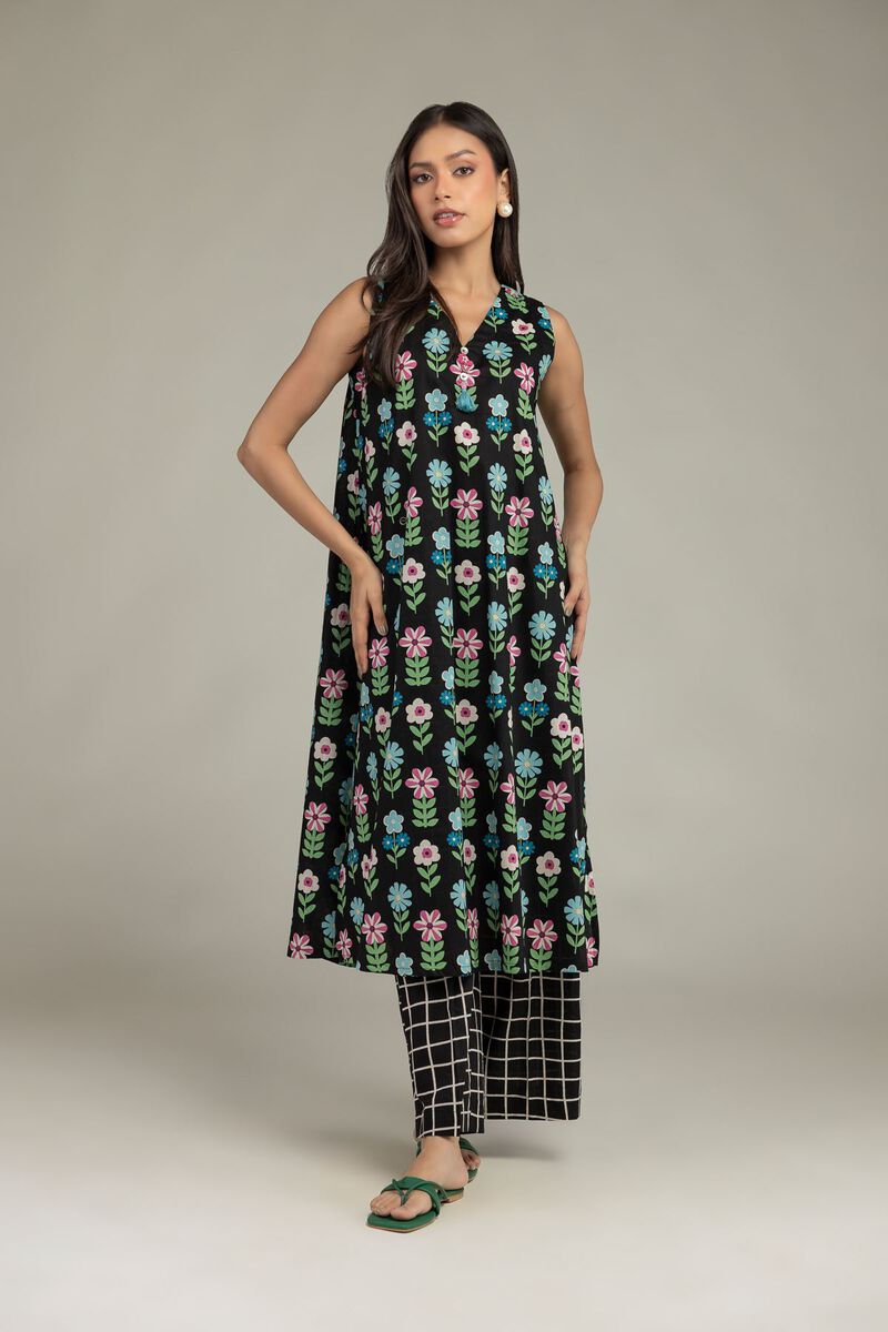 Black Printed Pants