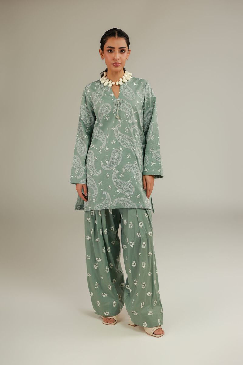 Green Cambric Kurta