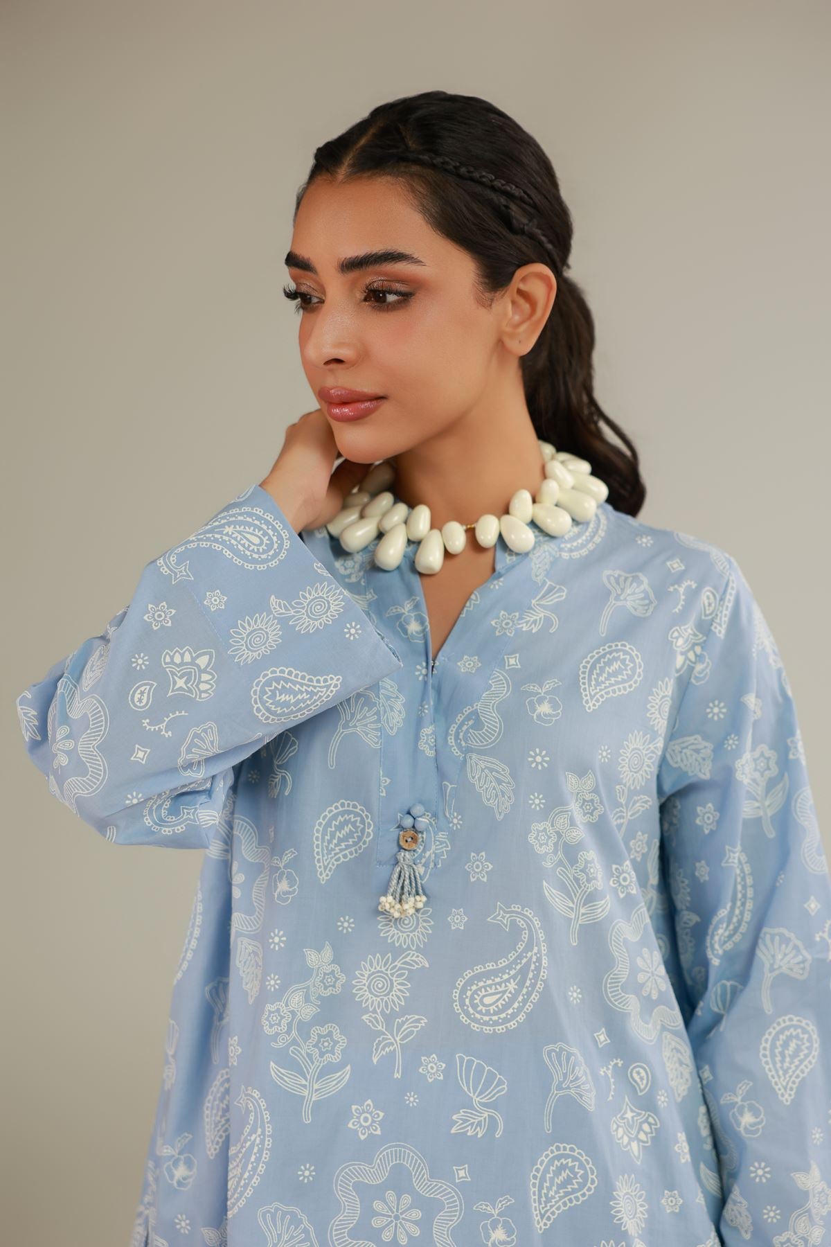 Blue Cambric Kurta