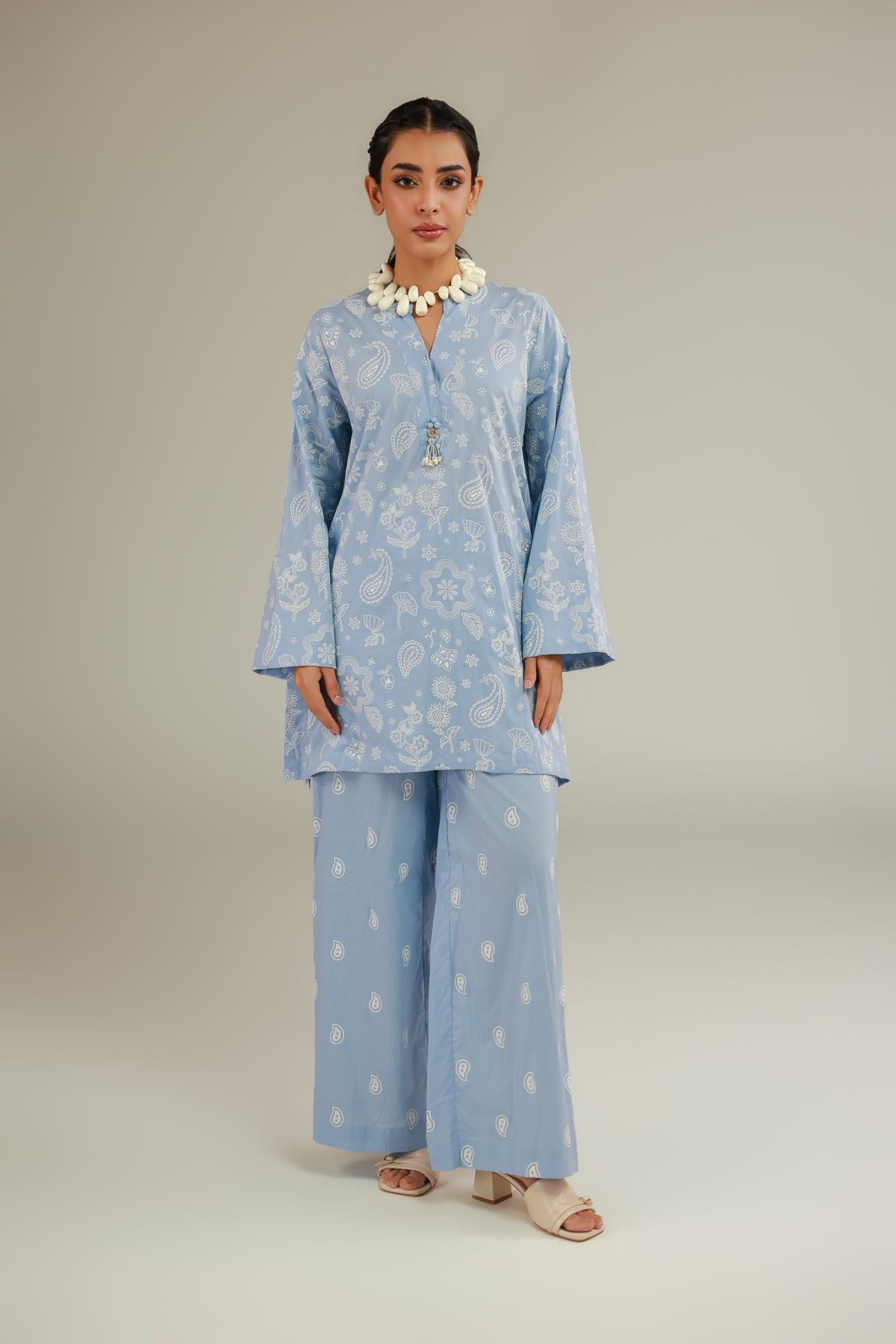 Blue Cambric Kurta