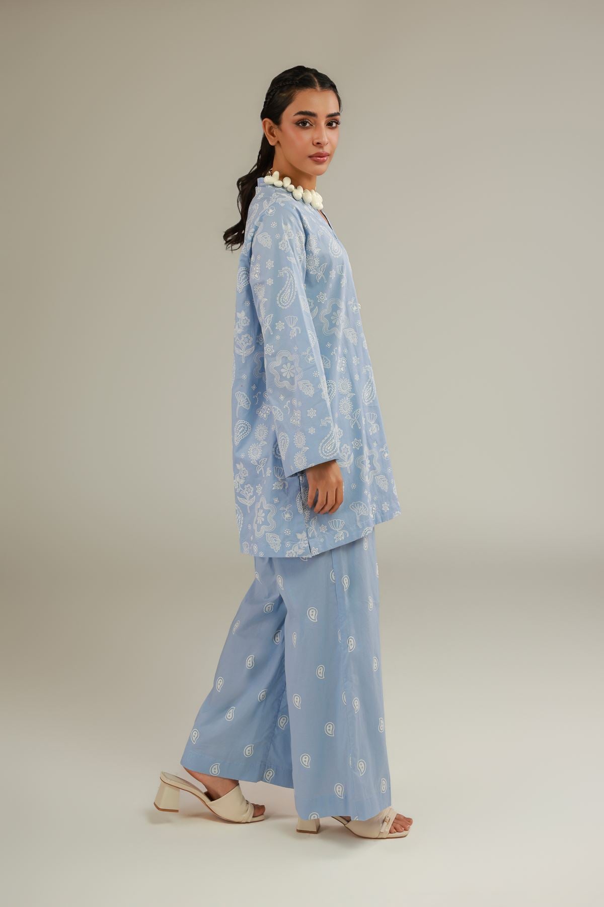 Blue Cambric Kurta