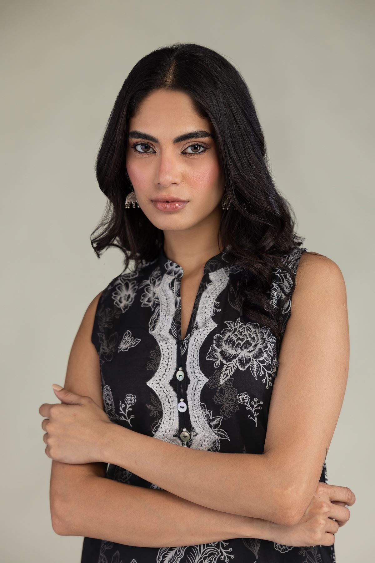 Black Cambric Kurta