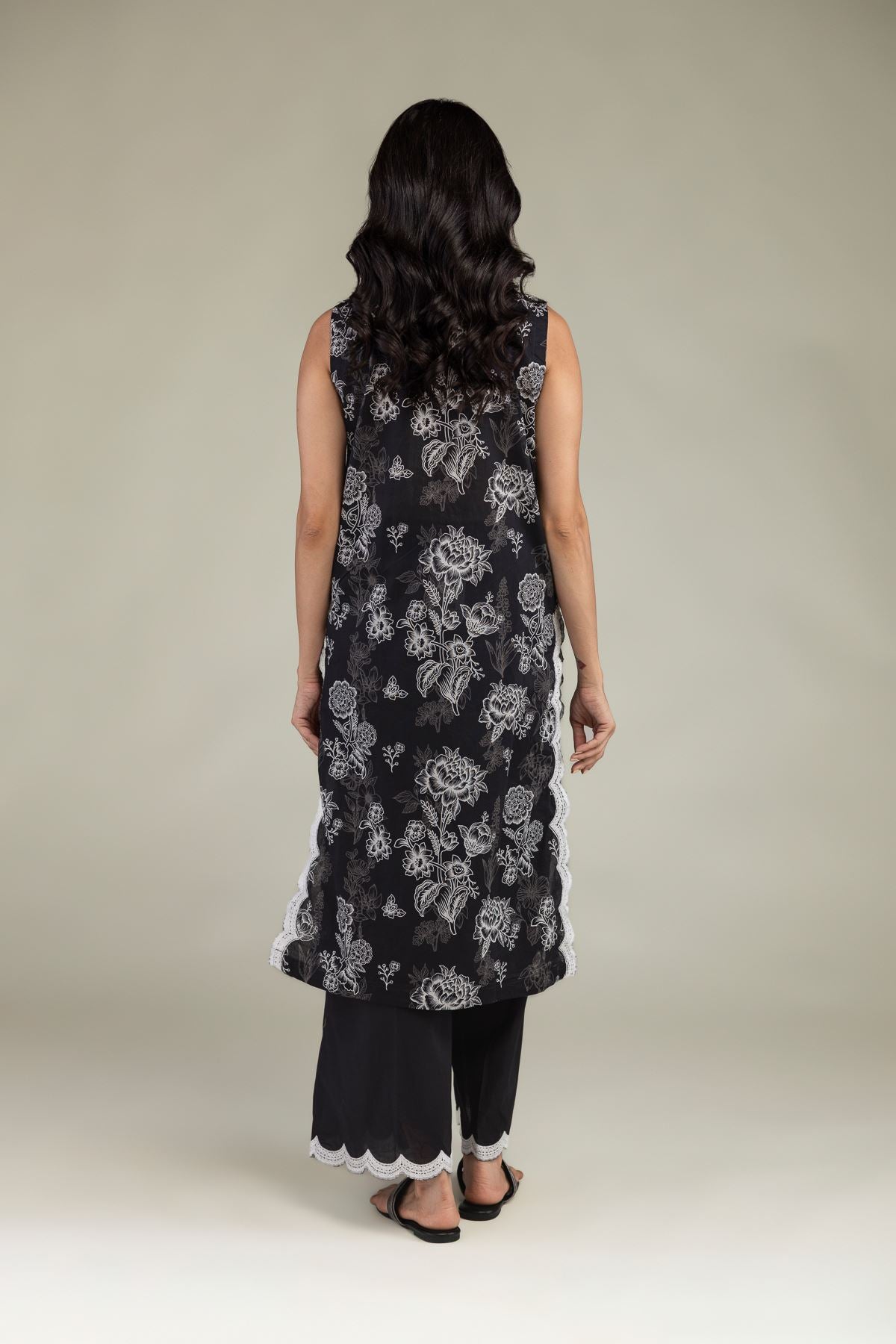 Black Cambric Kurta