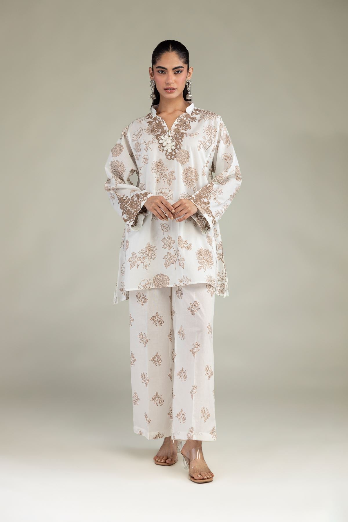 Floral Cambric Kurta